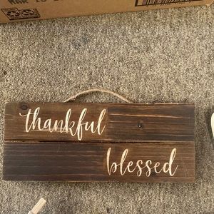 New Thankful and blessed wooden sign …hand painted